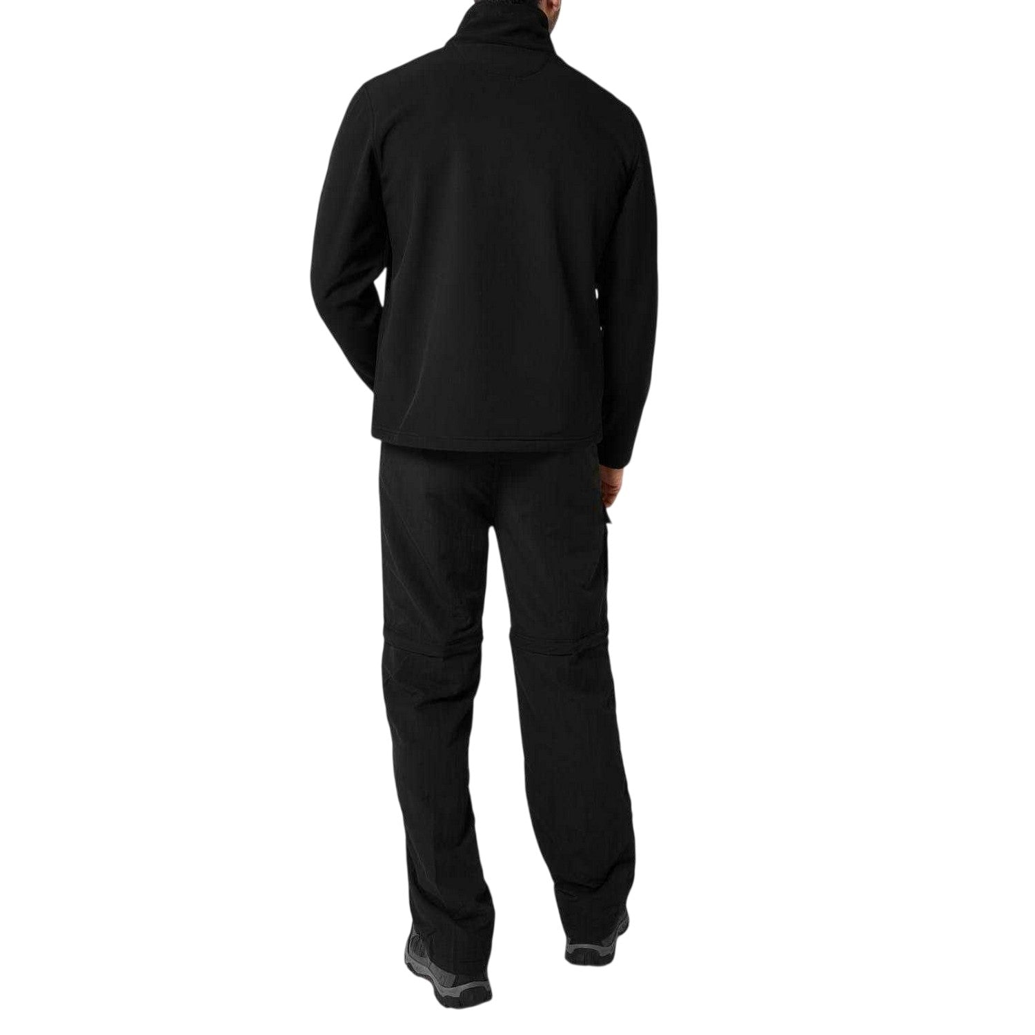 Black - Pack Shot - Gelert Mens Logo Soft Shell Jacket
