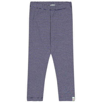 Pink-Navy - Side - Lilly & Sid Baby Girls Fairy Stripes Leggings (Pack of 2)
