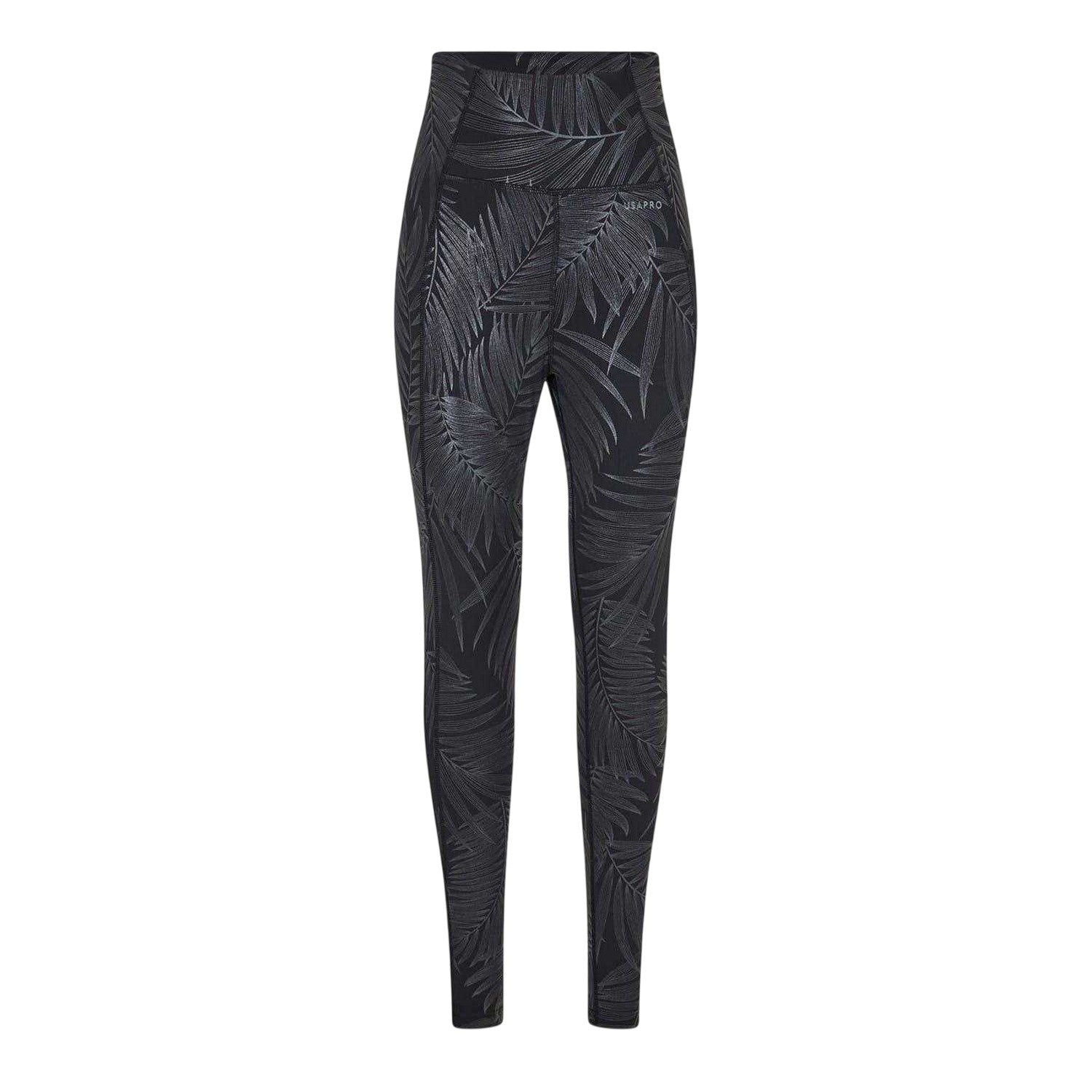 Black - Front - USA Pro Womens-Ladies Core Gloss Leggings