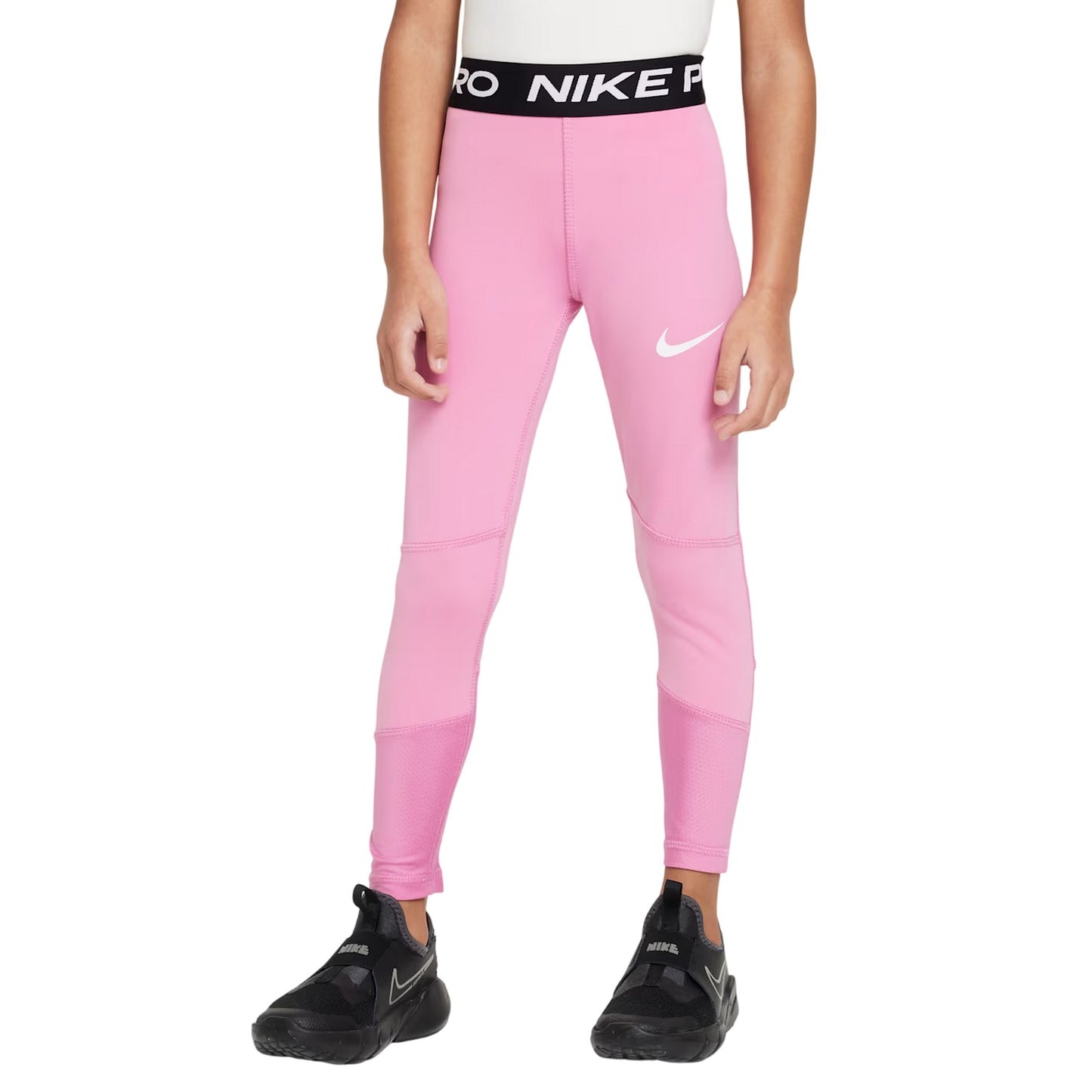 Flamingo Pink - Front - Nike Childrens-Kids Pro Leggings