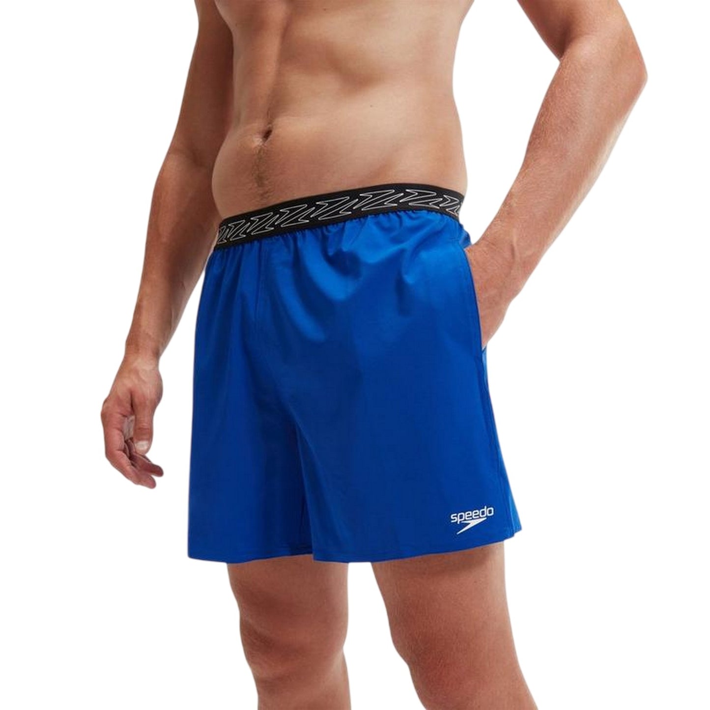 Blue - Side - Speedo Mens Hyper Boom Plain Swim Shorts