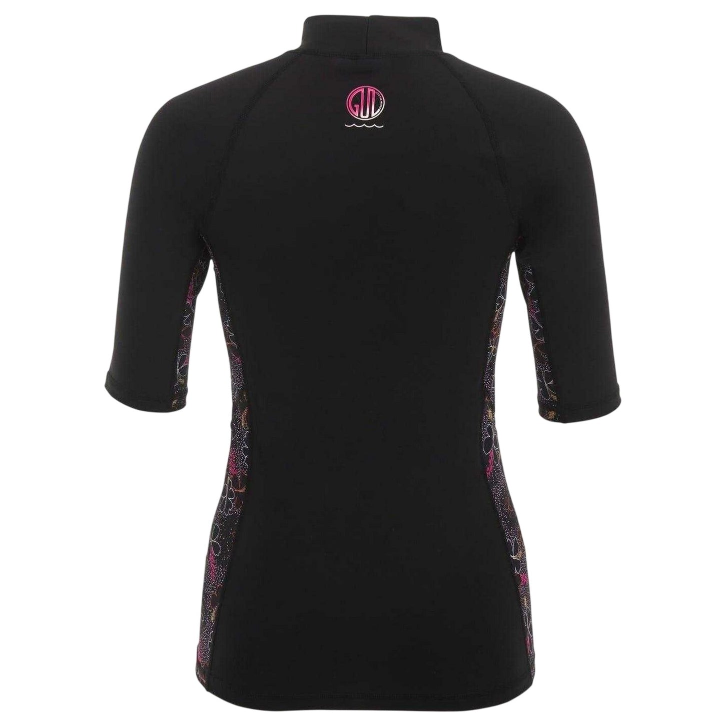 Black - Back - Gul Womens-Ladies Floral Rash Guard