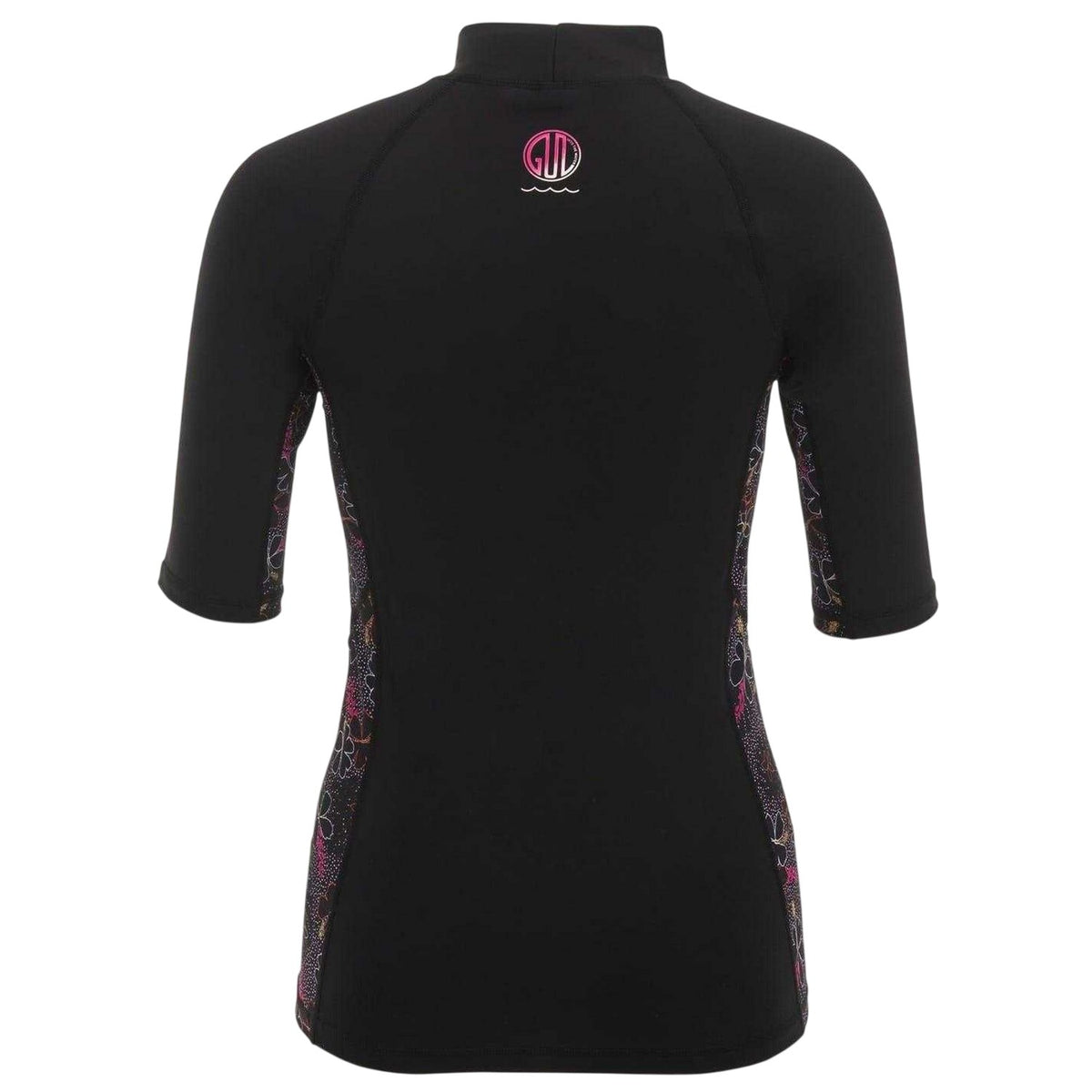 Black - Back - Gul Womens-Ladies Floral Rash Guard