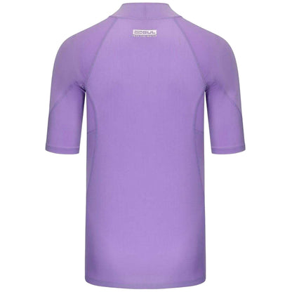 Purple - Back - Gul Womens-Ladies Floral Rash Guard
