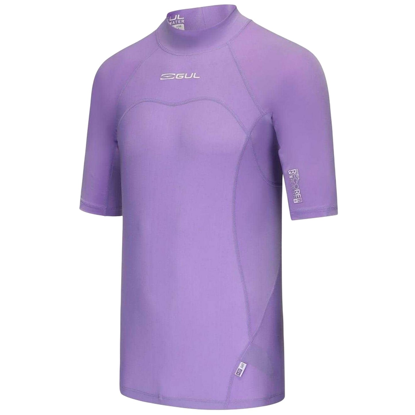 Purple - Side - Gul Womens-Ladies Floral Rash Guard
