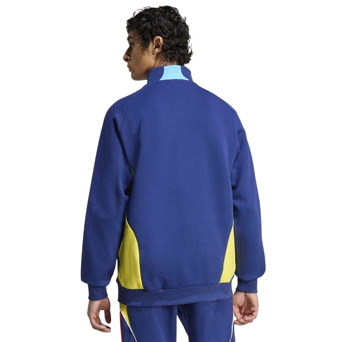 Blue-Yellow - Back - Arsenal FC Unisex Adult Gunners Cotton Sport Track Top