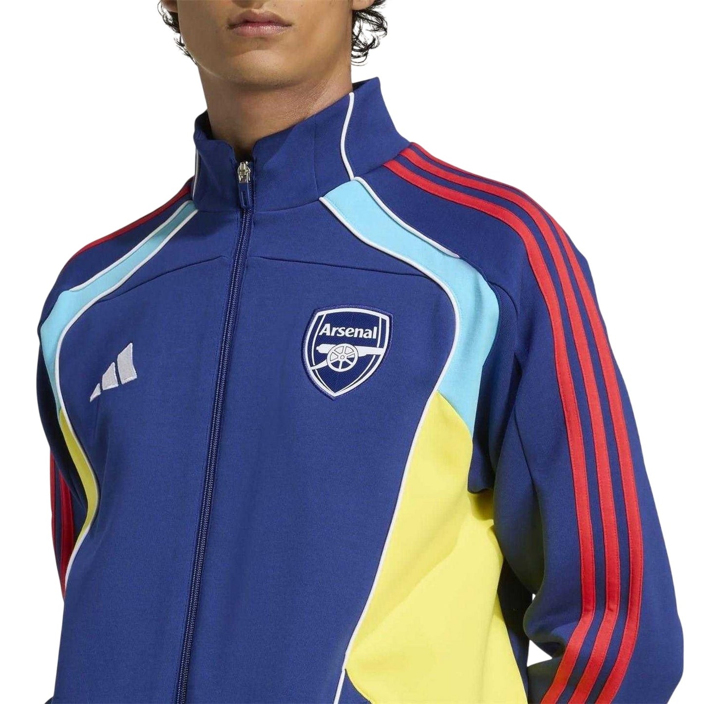 Blue-Yellow - Side - Arsenal FC Unisex Adult Gunners Cotton Sport Track Top