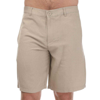 Beige - Front - Armani Exchange Mens Linen Rayon Twill Shorts