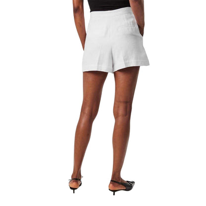 Optic White - Pack Shot - Edited Womens-Ladies Vincenza Cotton Linen Shorts