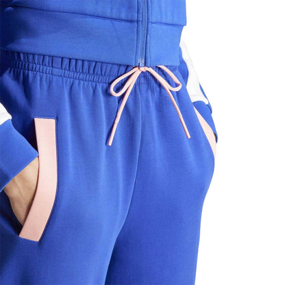 Lucid Blue - Side - Adidas Womens-Ladies Team Relaxed Fit Sweatpants