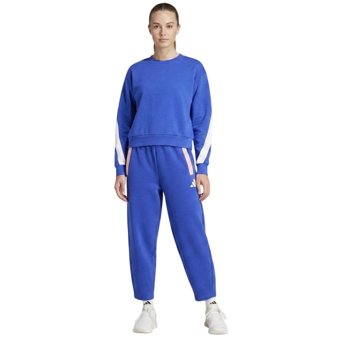 Lucid Blue - Pack Shot - Adidas Womens-Ladies Team Relaxed Fit Sweatpants