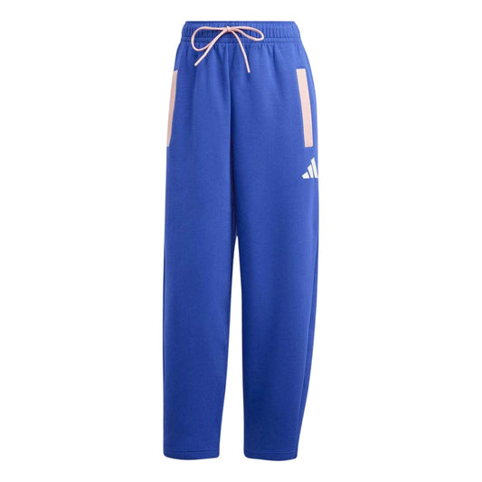 Lucid Blue - Front - Adidas Womens-Ladies Team Relaxed Fit Sweatpants
