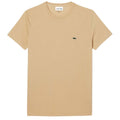 Beige - Front - Lacoste Unisex Adult Pima Cotton T-Shirt