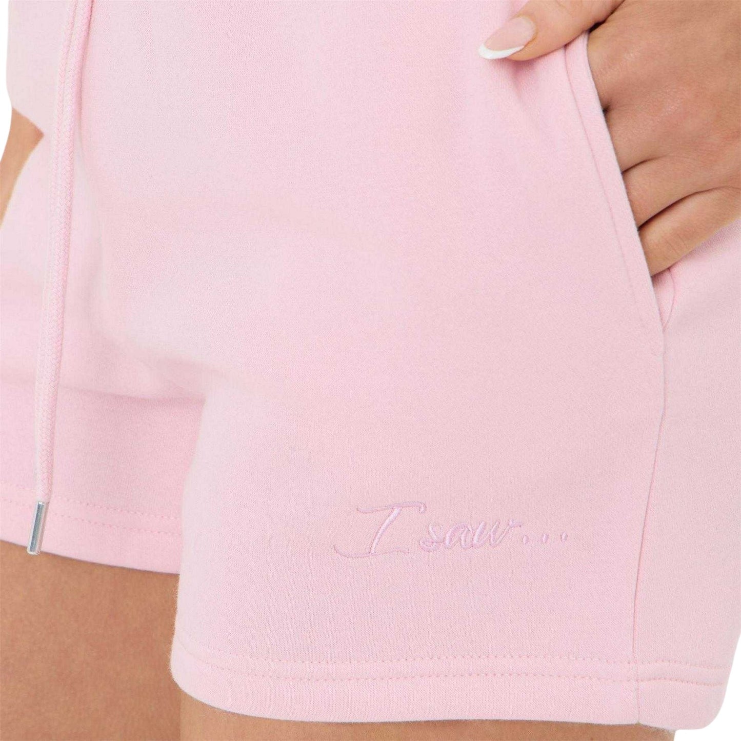 Pink - Side - I Saw It First Womens-Ladies Jersey Shorts