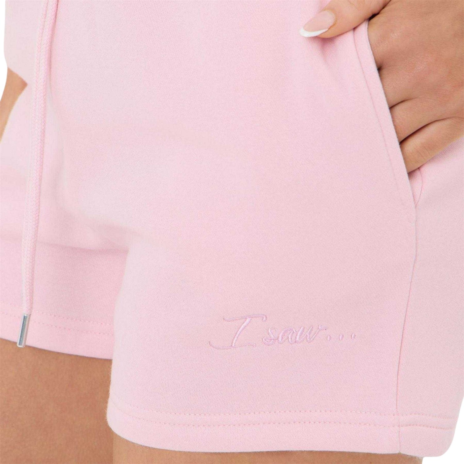 Pink - Side - I Saw It First Womens-Ladies Jersey Shorts