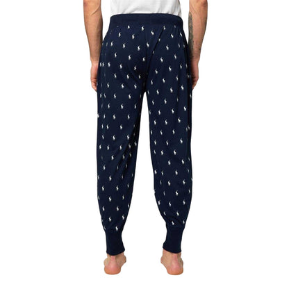 Navy - Back - Ralph Lauren Mens Cotton Unicorn Jogging Bottoms