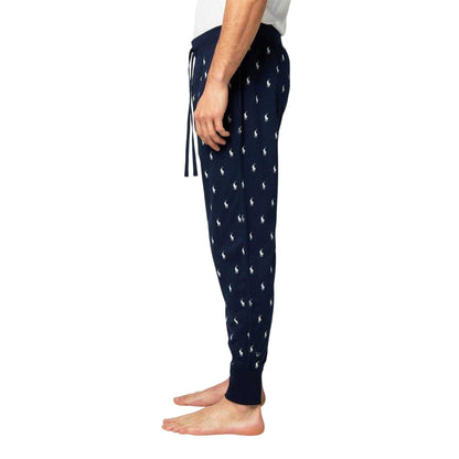 Navy - Side - Ralph Lauren Mens Cotton Unicorn Jogging Bottoms