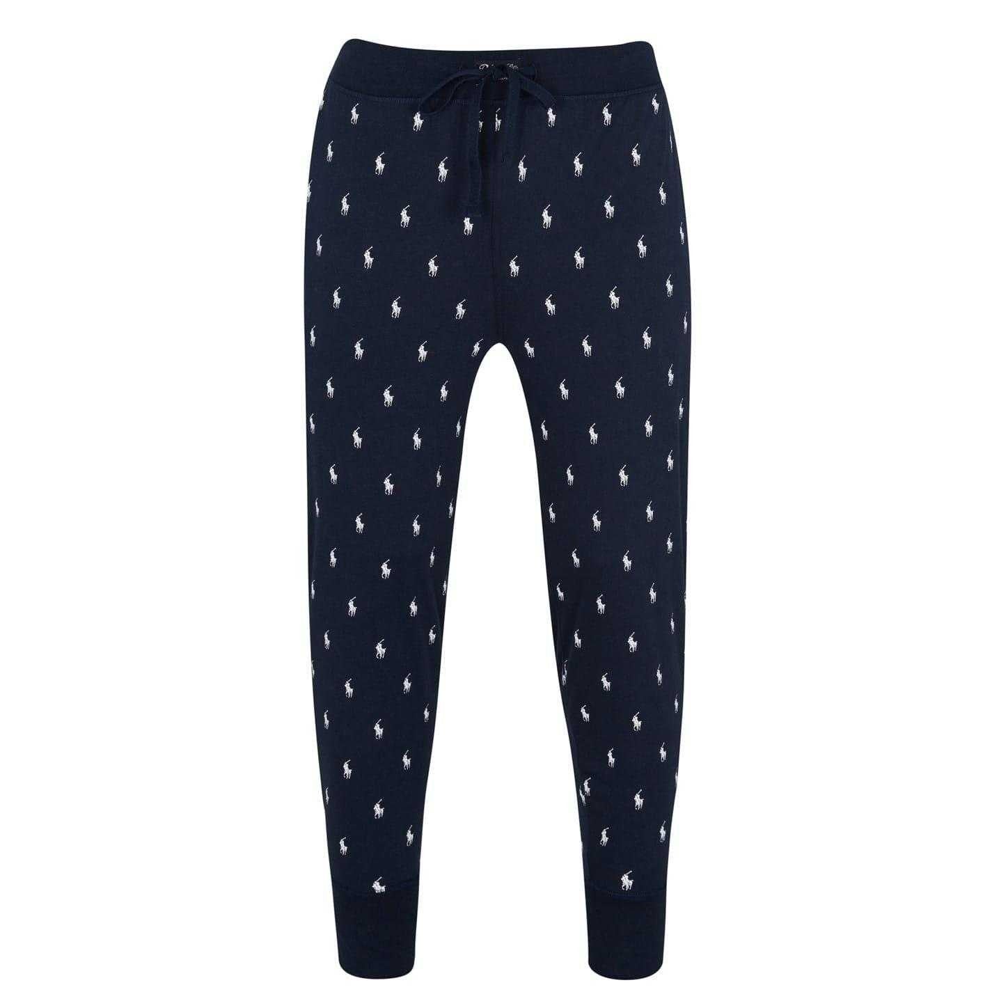 Navy - Front - Ralph Lauren Mens Cotton Unicorn Jogging Bottoms