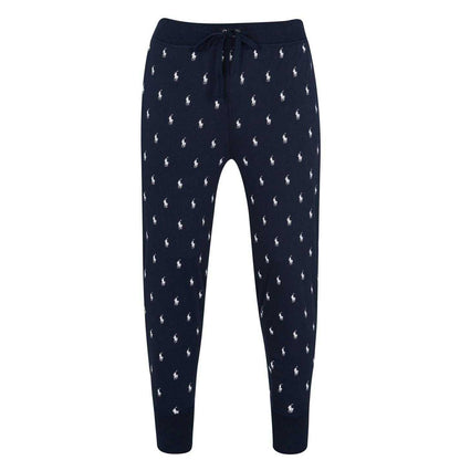 Navy - Front - Ralph Lauren Mens Cotton Unicorn Jogging Bottoms