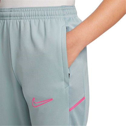 Grey-Pink - Side - Nike Childrens-Kids Training Tracksuit Bottoms
