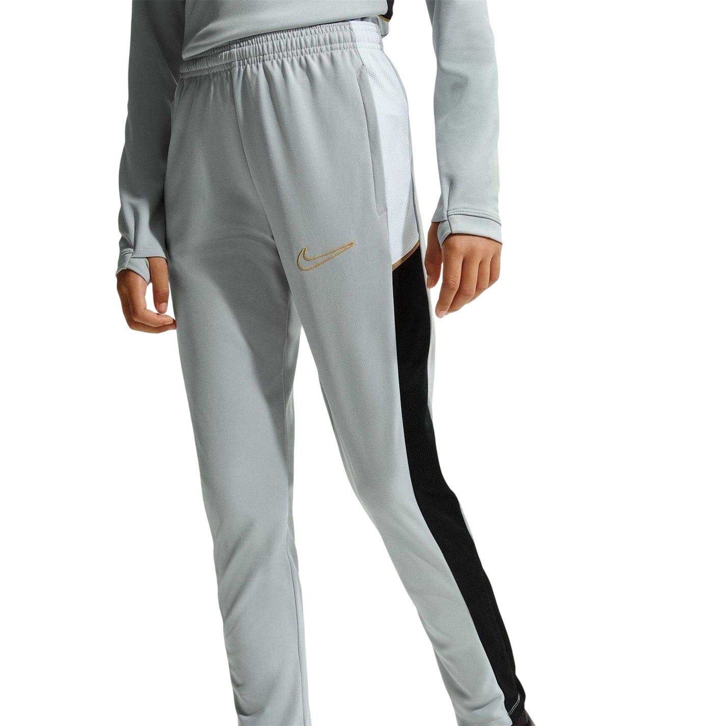 Grey-Gold - Lifestyle - Nike Childrens-Kids Training Tracksuit Bottoms