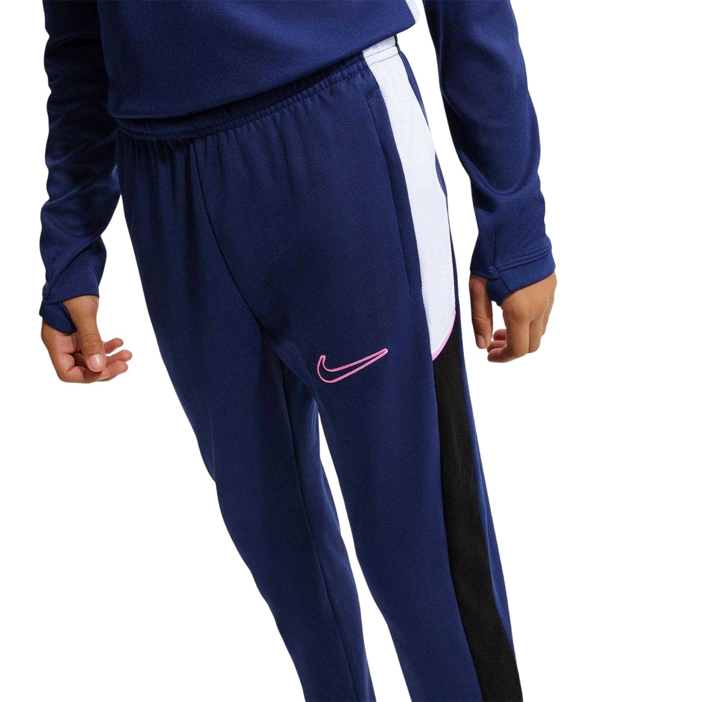 Blue-Pink - Side - Nike Childrens-Kids Training Tracksuit Bottoms