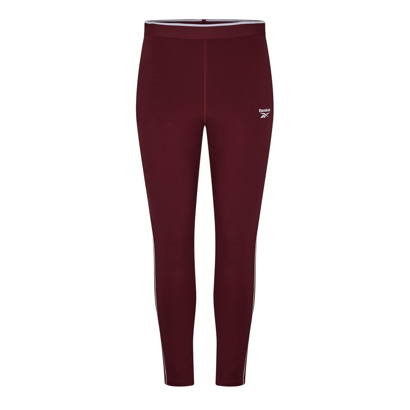 Maroon - Front - Reebok Womens-Ladies Leggings