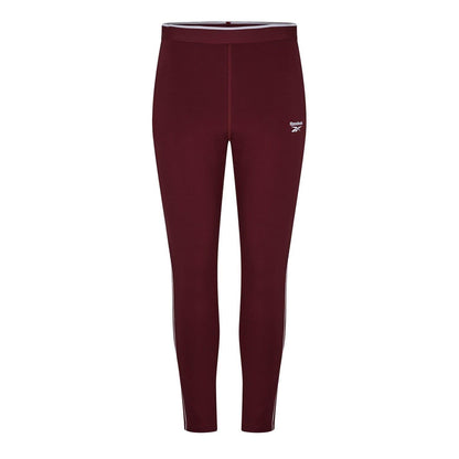 Maroon - Front - Reebok Womens-Ladies Leggings