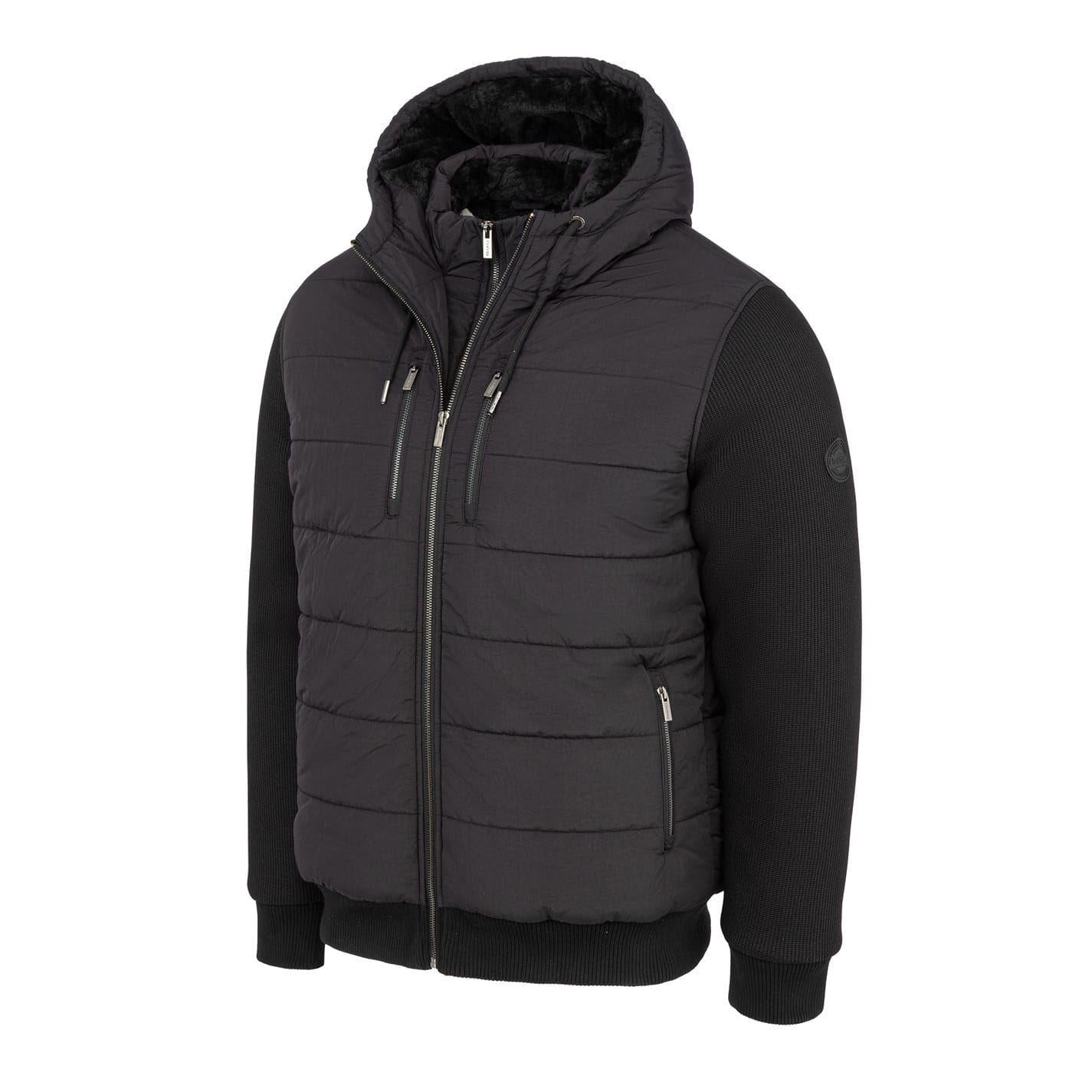 Black - Side - Firetrap Mens Sartorial Padded Jacket