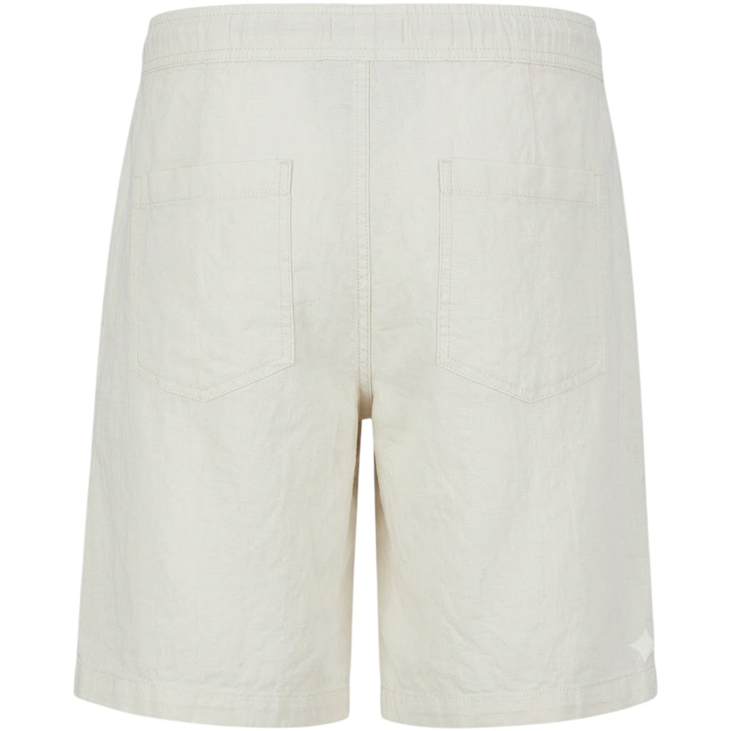 White - Back - Boss Mens Karlos Cotton Casual Shorts