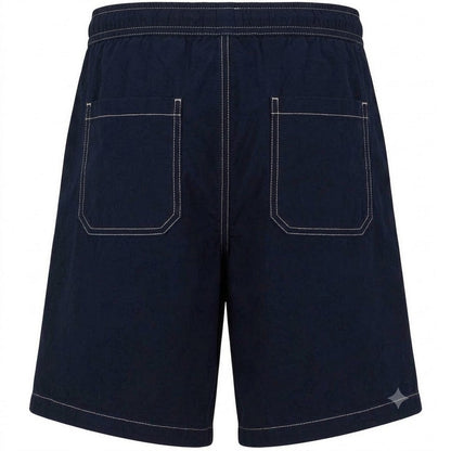 Dark Blue - Back - Boss Mens Karlos Cotton Casual Shorts
