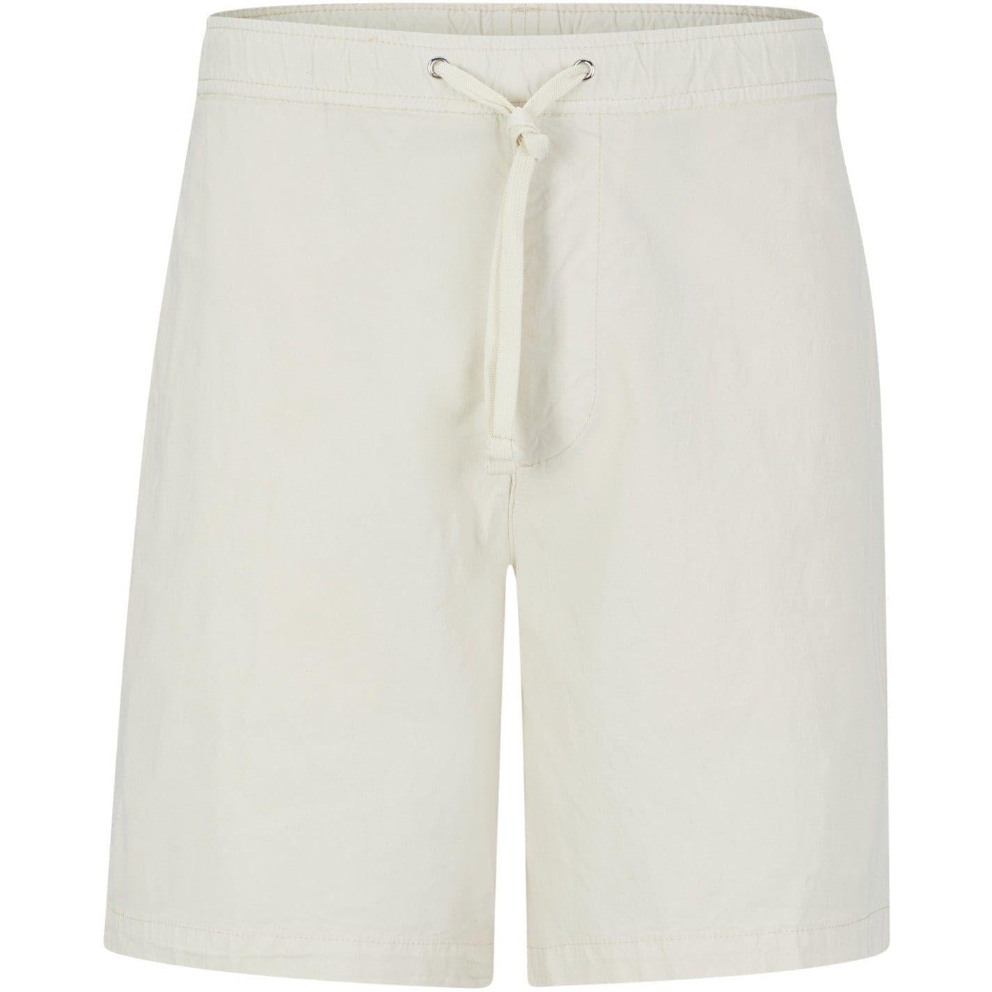 White - Front - Boss Mens Karlos Cotton Casual Shorts