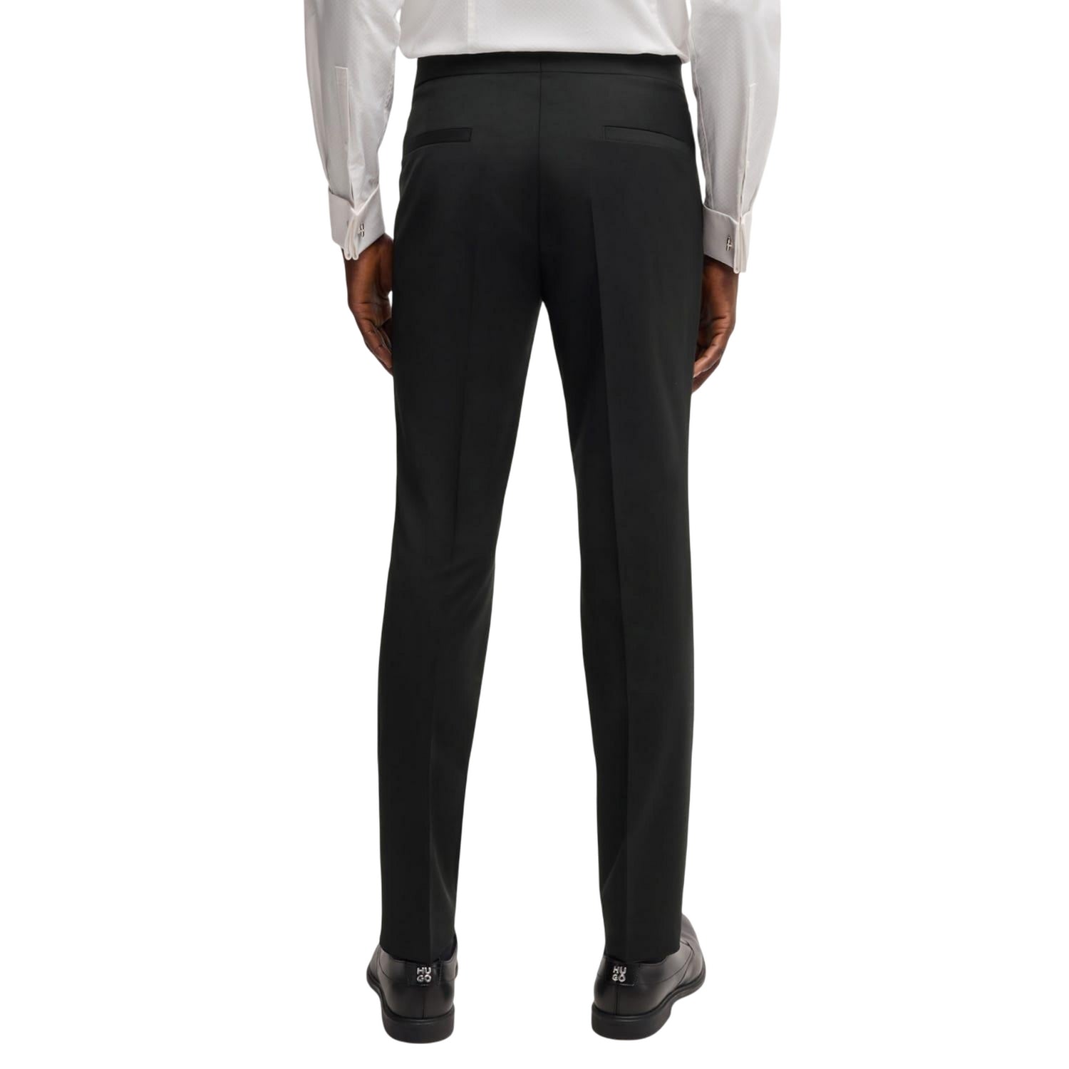 Black - Back - Hugo Mens Hesten Extra-Slim Trousers