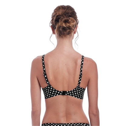 Black-White - Back - Fantasie Womens-Ladies Polka Dot Underwired Bikini Top