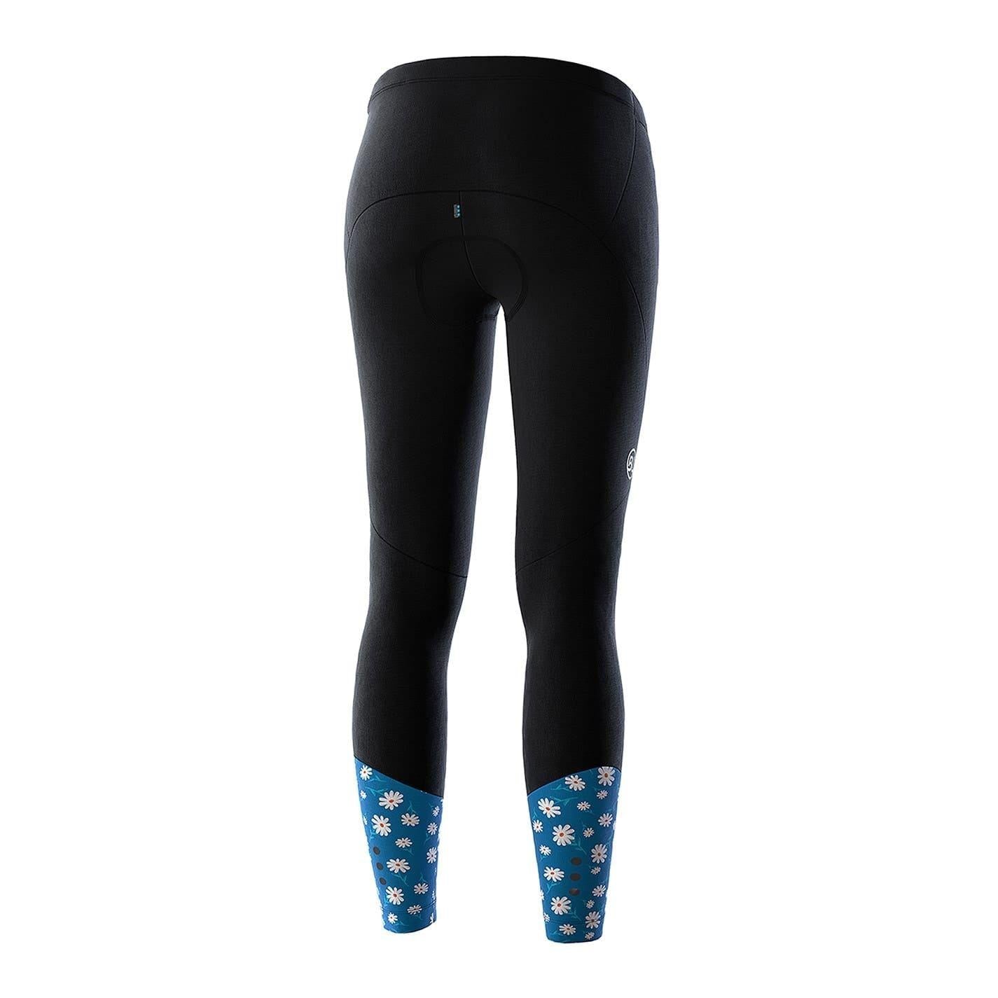 Black-Blue - Back - Bicycle Line Womens-Ladies Thermal Tights