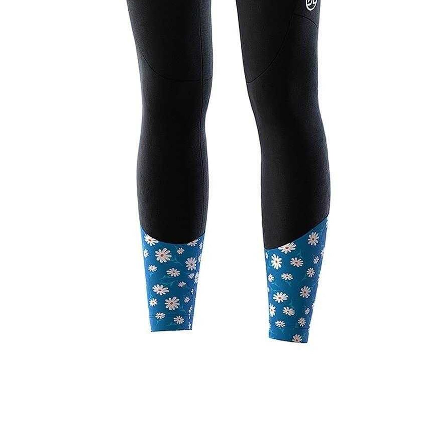 Black-Blue - Side - Bicycle Line Womens-Ladies Thermal Tights