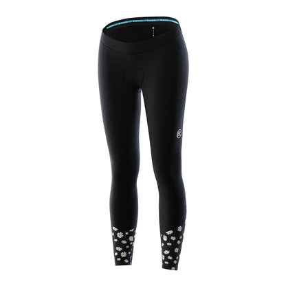 Black - Front - Bicycle Line Womens-Ladies Thermal Tights