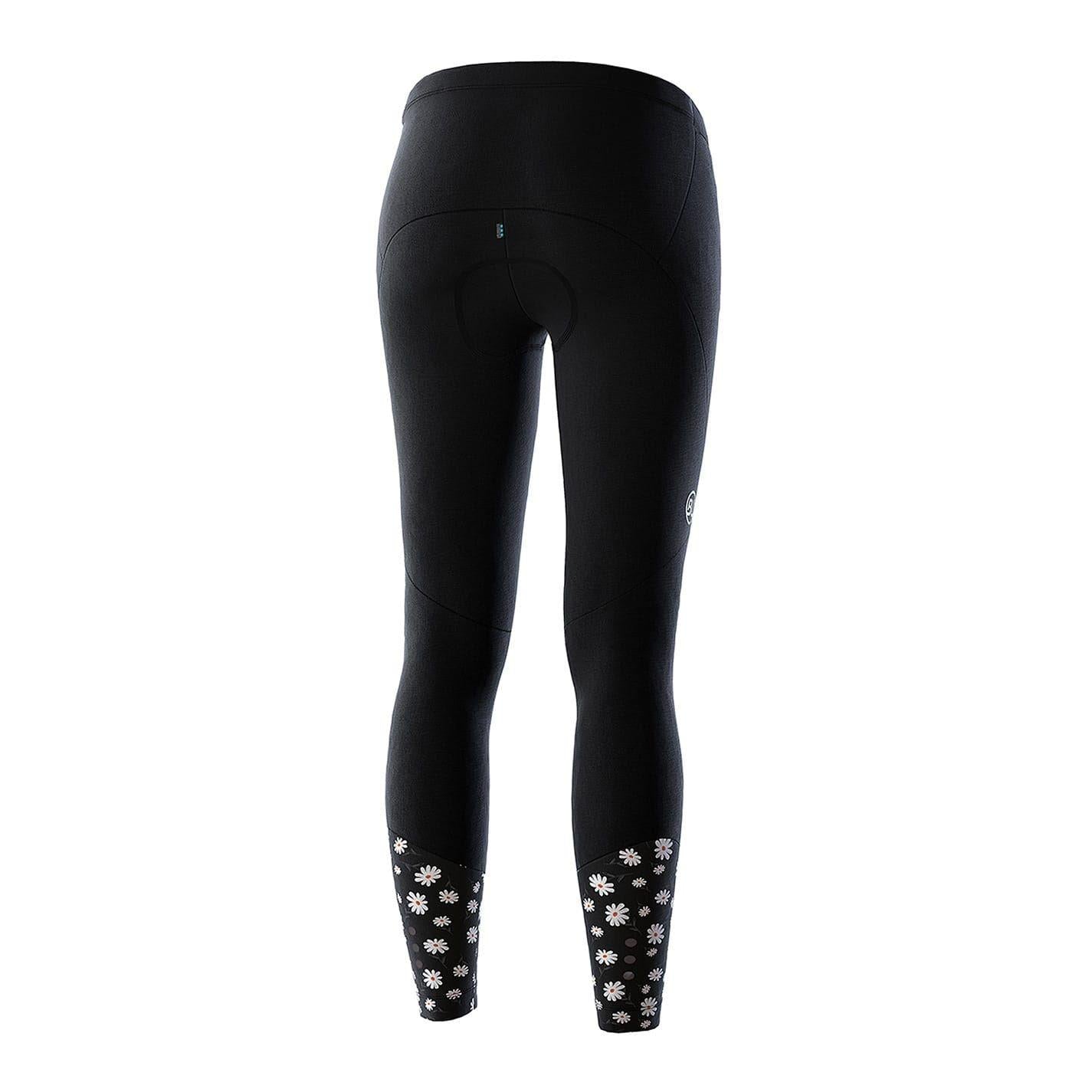 Black - Back - Bicycle Line Womens-Ladies Thermal Tights