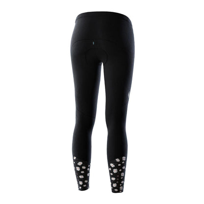 Black - Back - Bicycle Line Womens-Ladies Thermal Tights