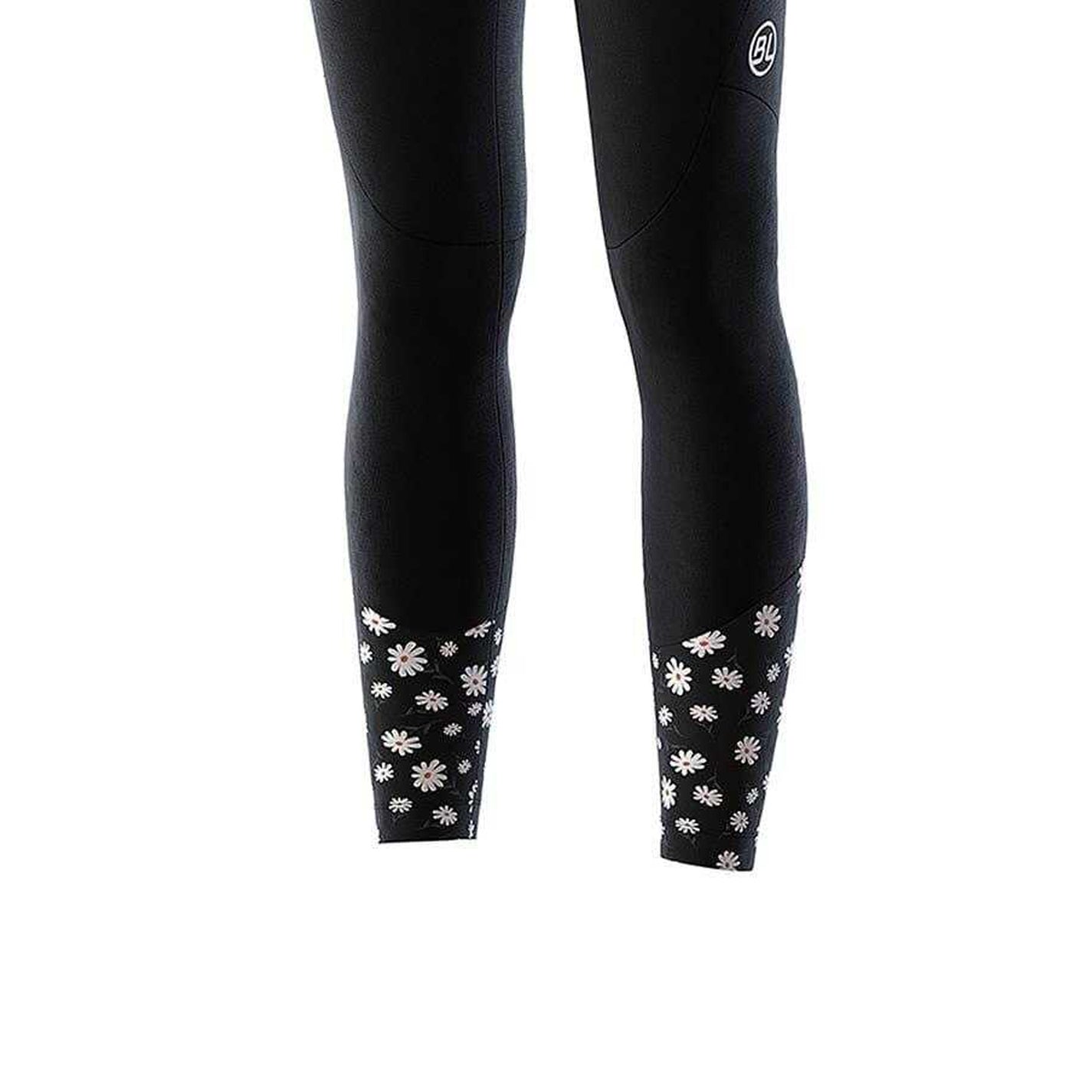 Black - Side - Bicycle Line Womens-Ladies Thermal Tights
