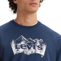 Dark Blue - Side - Levis Mens Graphic Crew Neck Standard Sweatshirt