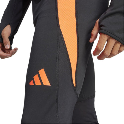 Black-Solar Red - Side - Adidas Mens Tiro 24 Tracksuit Bottoms