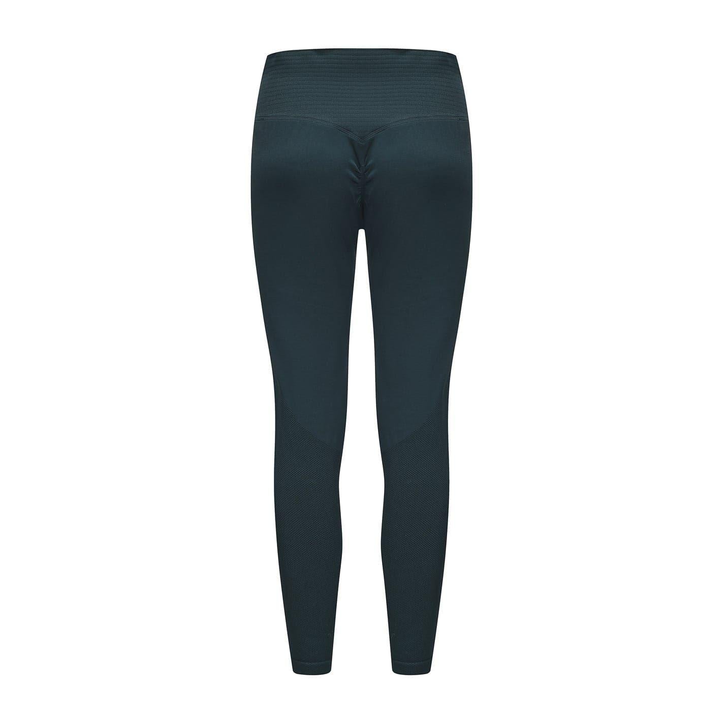 Forest Green - Back - LA Gear Womens-Ladies Seamless Tights