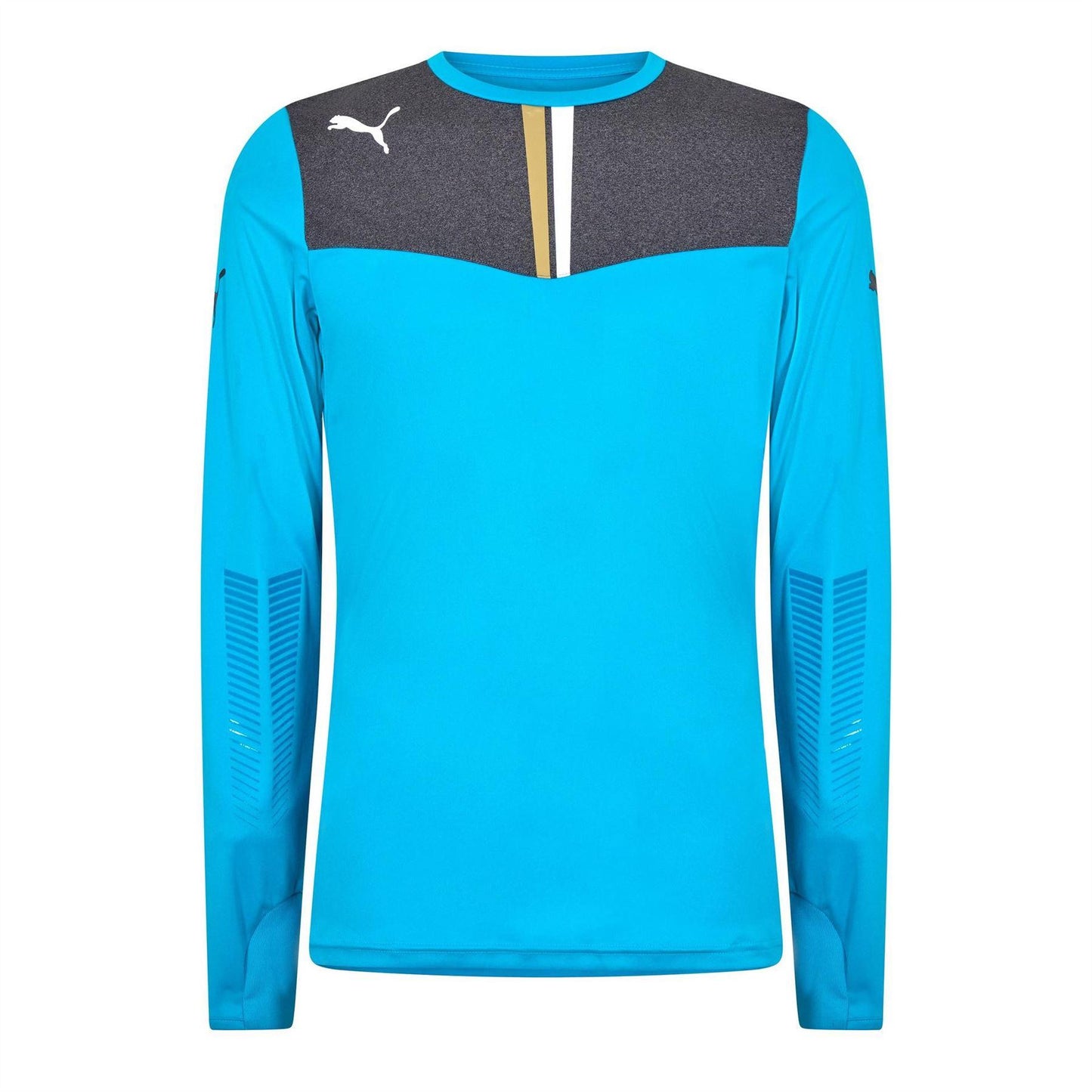 Blue - Front - Puma Mens King Colour Block Long-Sleeved Goalkeeper Jersey