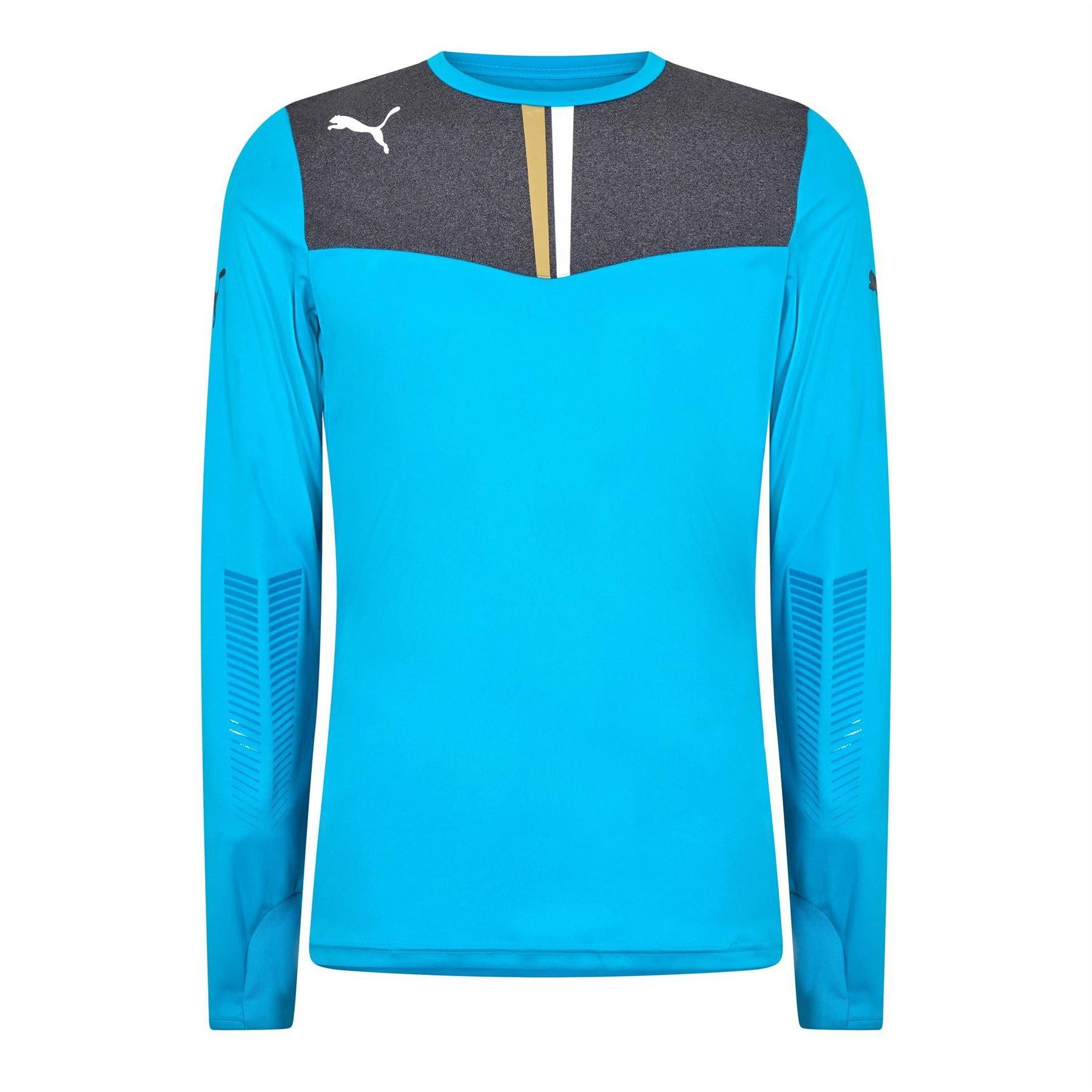 Blue - Front - Puma Mens King Colour Block Long-Sleeved Goalkeeper Jersey
