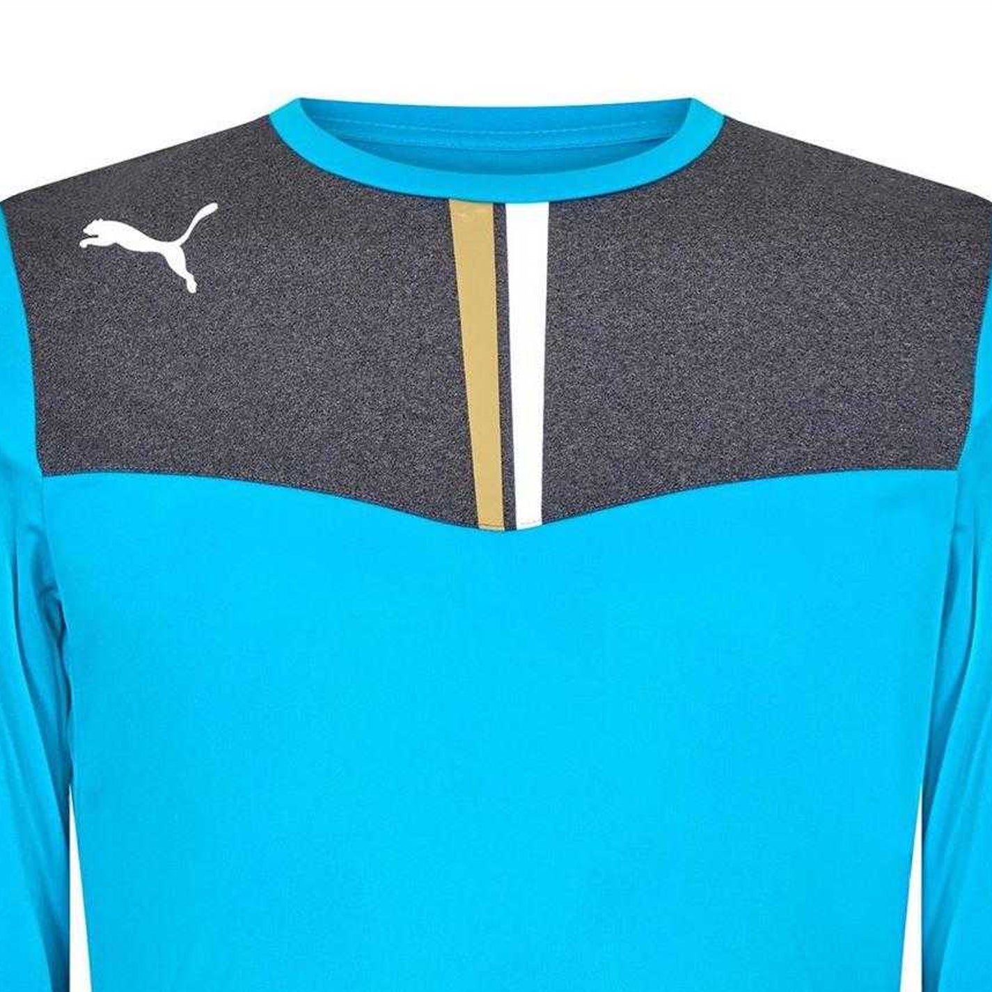 Blue - Side - Puma Mens King Colour Block Long-Sleeved Goalkeeper Jersey