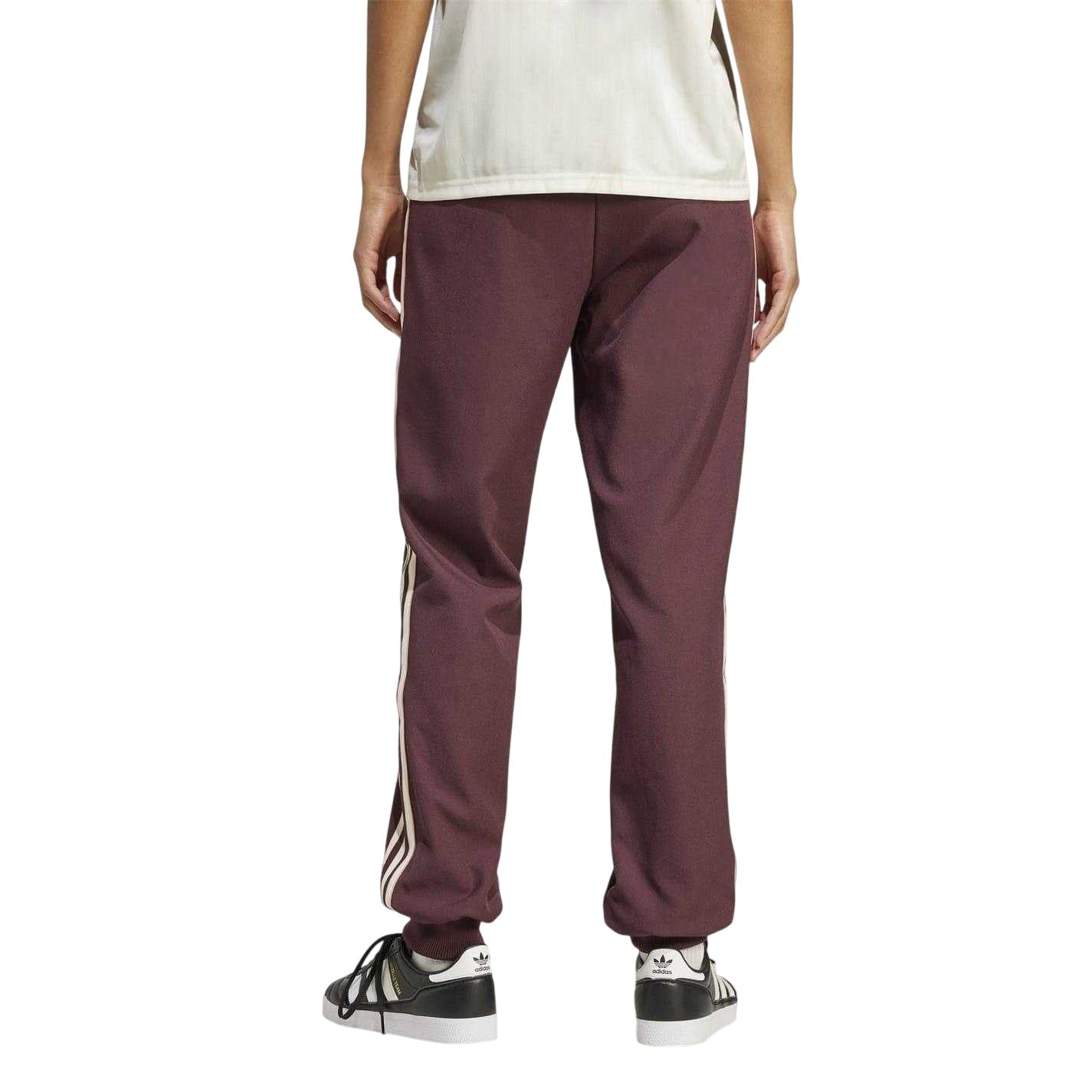 Ruby Red - Back - Adidas Womens-Ladies Terrace 2024-2025 Olympique Lyonnais Tracksuit Bottoms