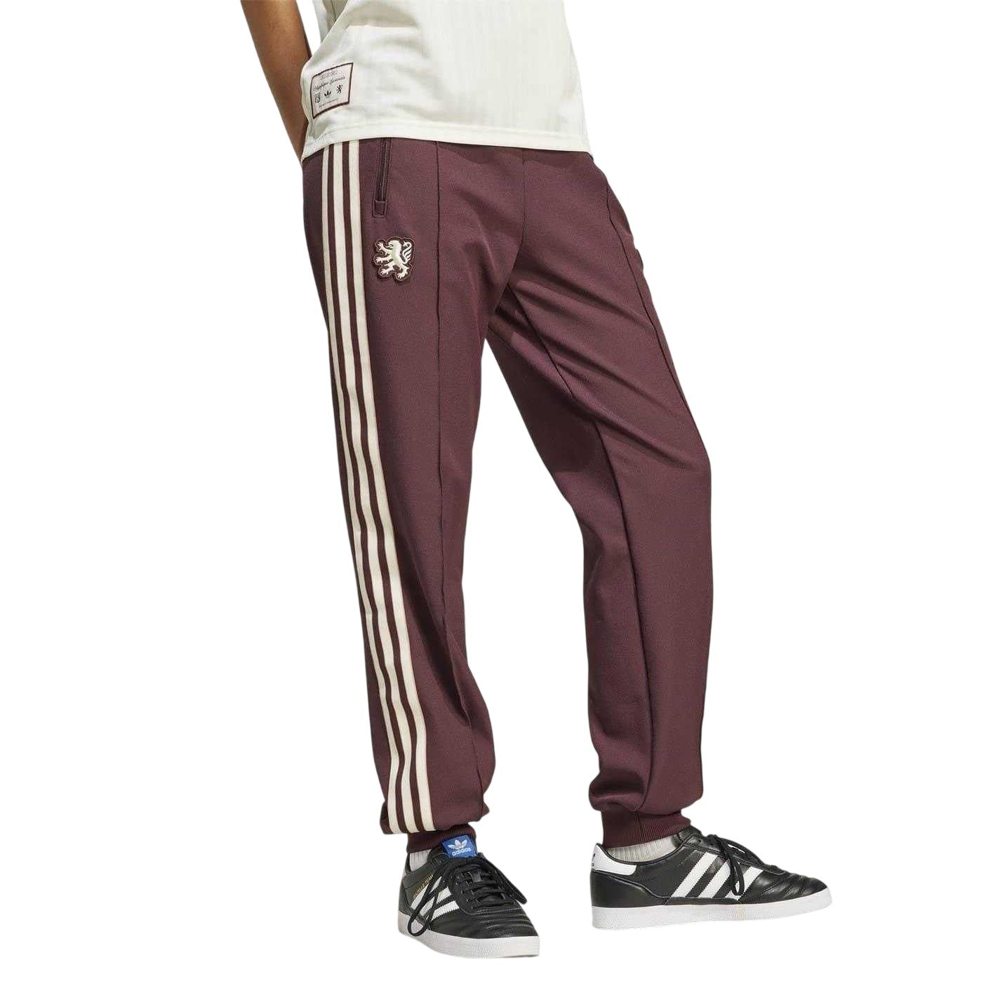 Ruby Red - Lifestyle - Adidas Womens-Ladies Terrace 2024-2025 Olympique Lyonnais Tracksuit Bottoms