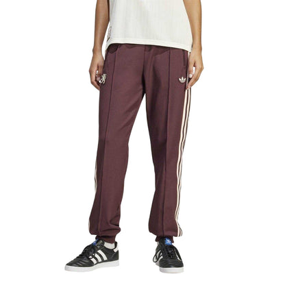 Ruby Red - Pack Shot - Adidas Womens-Ladies Terrace 2024-2025 Olympique Lyonnais Tracksuit Bottoms