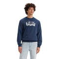 Dark Blue - Front - Levis Mens Graphic Crew Neck Standard Sweatshirt